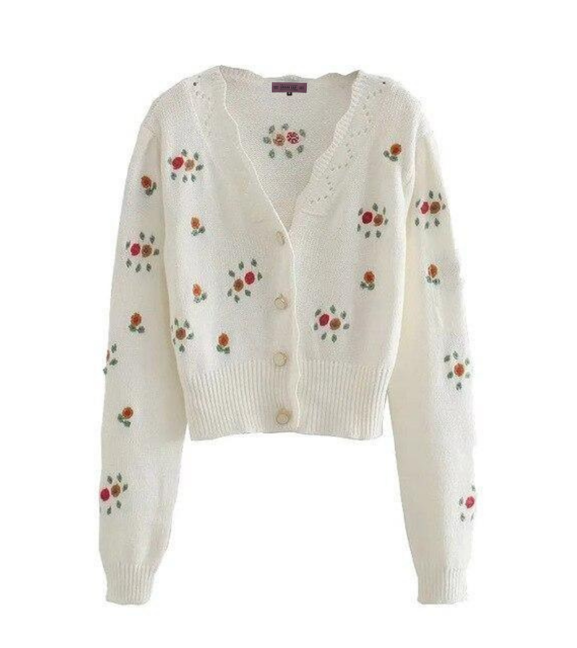 FLORAL EMBROIDERY CARDIGAN