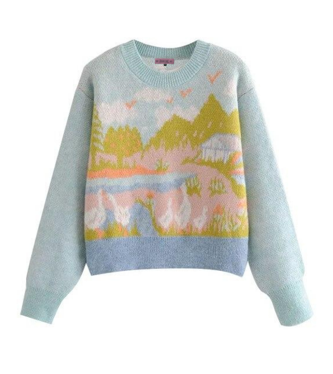 ANIMAL JACQUARD KNITTED SWEATER