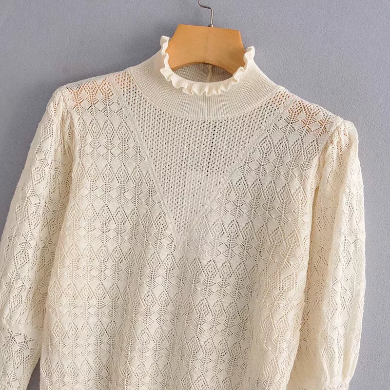 SWEATER WITH PUFF SLEEVES