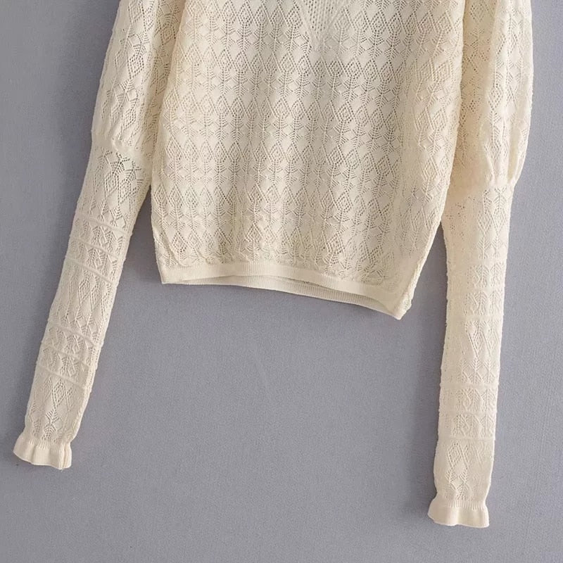 SWEATER WITH PUFF SLEEVES