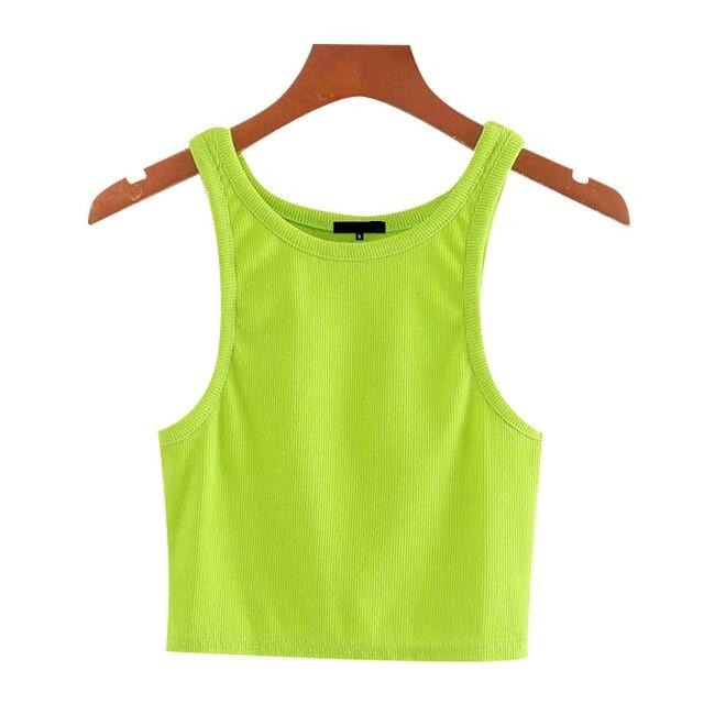 STRETCHY SLIM CROPPED TANK TOP