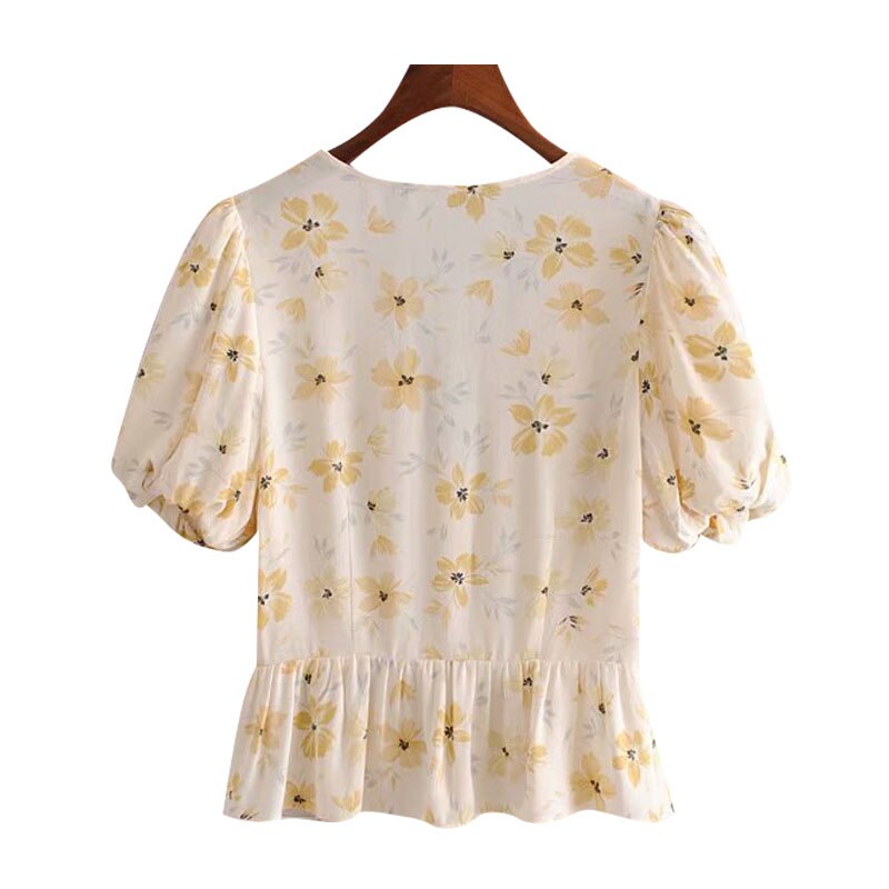 PUFF SLEEVES FLORAL TOP