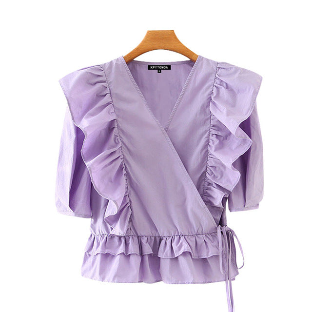 BLOUSE WITH RUFFLES
