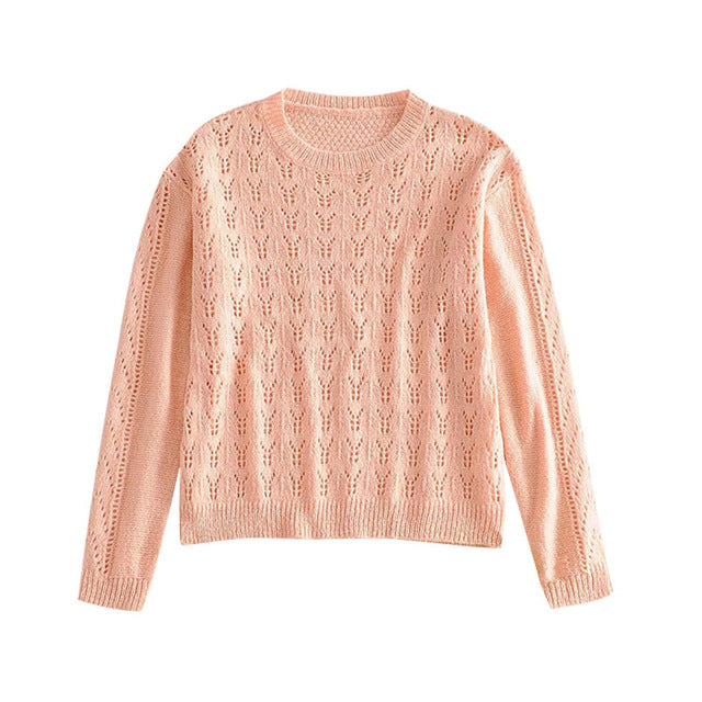HOLLOW OUT LOOSE KNITTED SWEATER