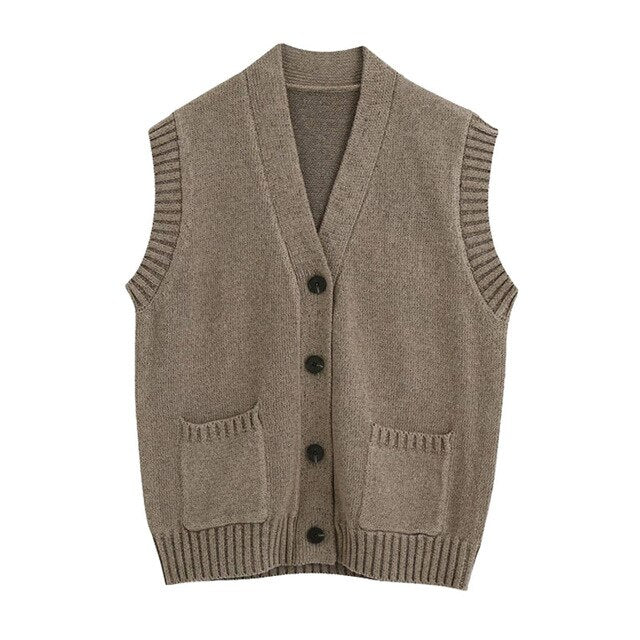 RIBBED WAISTCOAT WITH BUTTONS