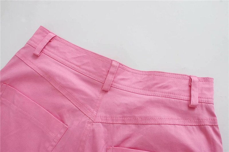 PINK WIDE LEG TROUSERS