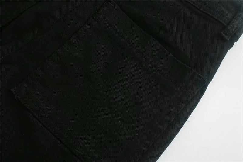 BLACK STRAIGHT TROUSERS