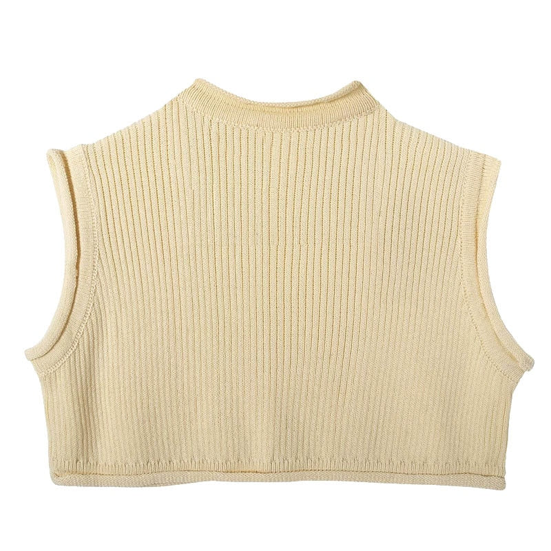 CROPPED KNITTED SWEATER