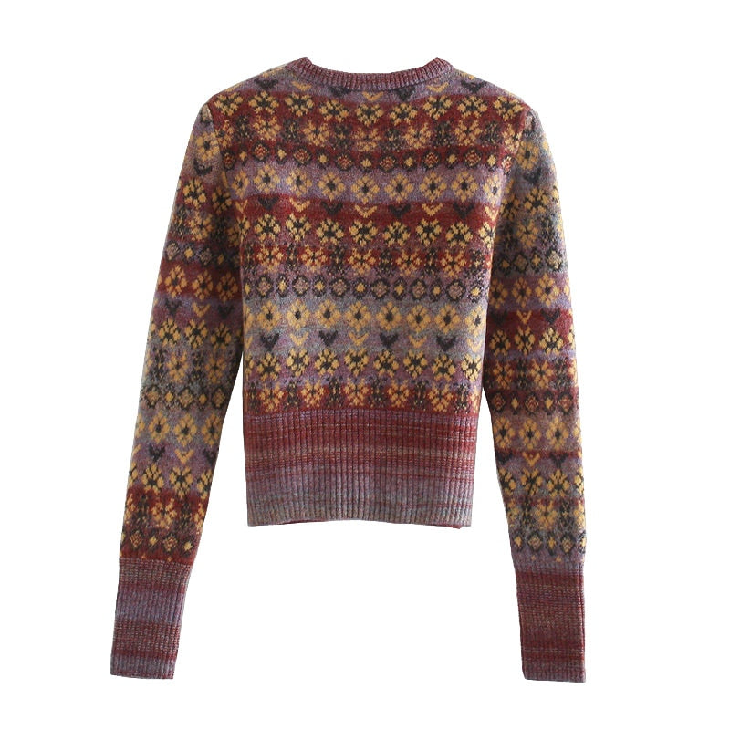JACQUARD KNITTED SWEATER