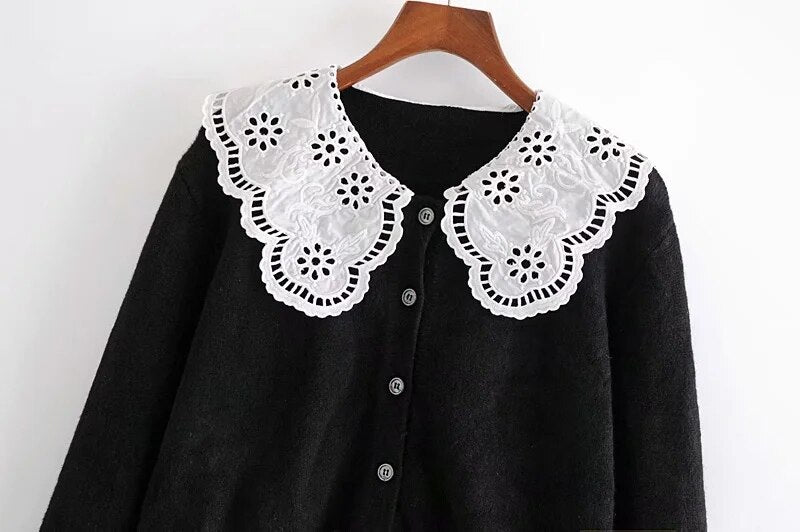 EMBROIDERY KNITTED CARDIGAN