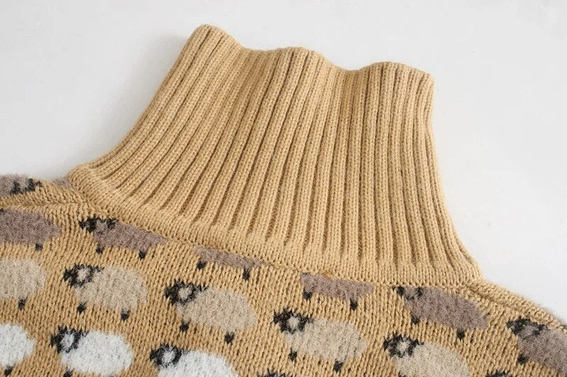 LOOSE JACQUARD KNITTED SWEATER