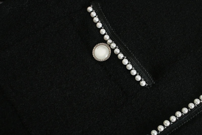PEARL BEADING KNITTED CARDIGAN