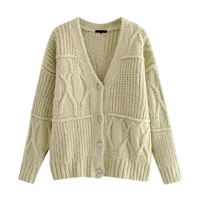 PATCHWORK KNITTED CARDIGAN
