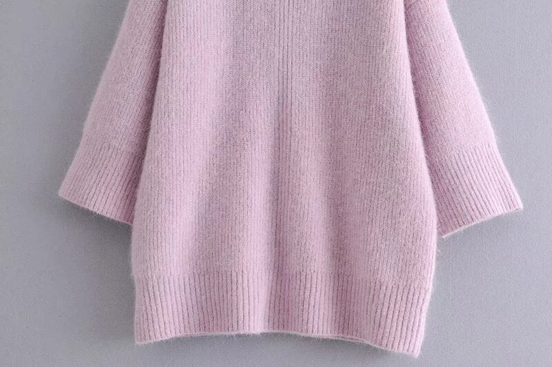 HOODED OVERSIZED KNITTED SWEATER