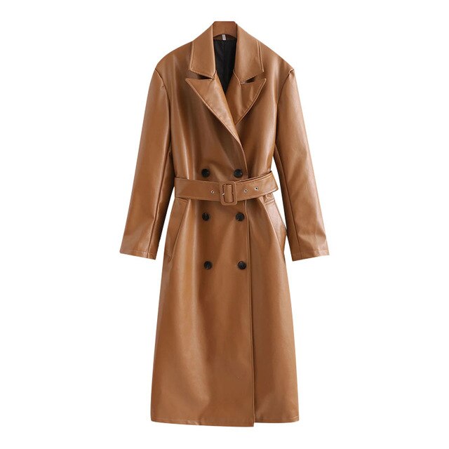 LEATHER TRENCH COAT