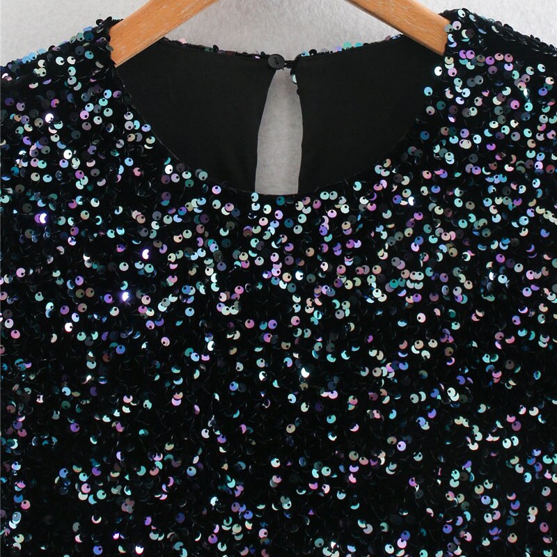 SHINY SEQUIN MINI DRESS