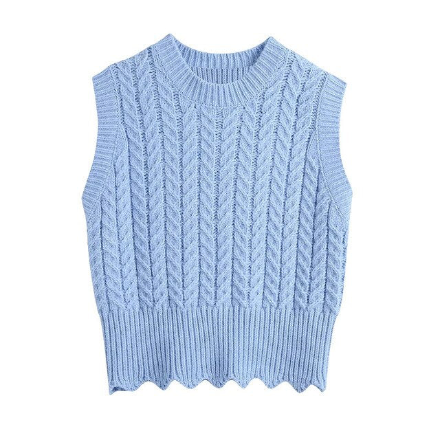 CROPPED KNITTED VEST