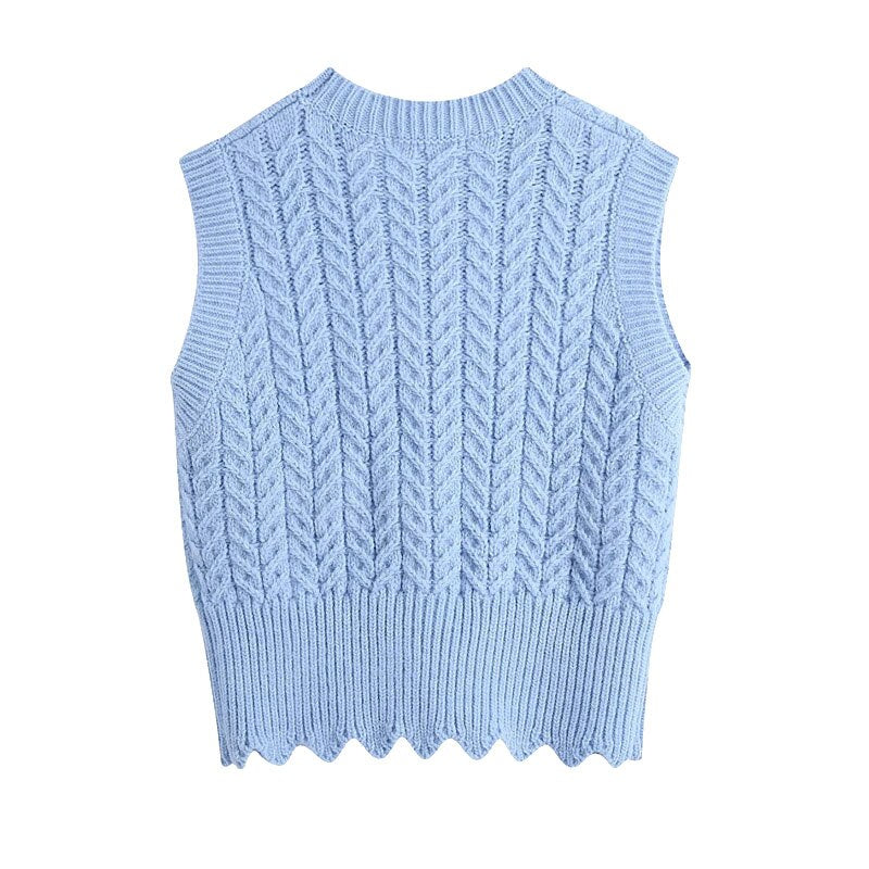 CROPPED KNITTED VEST