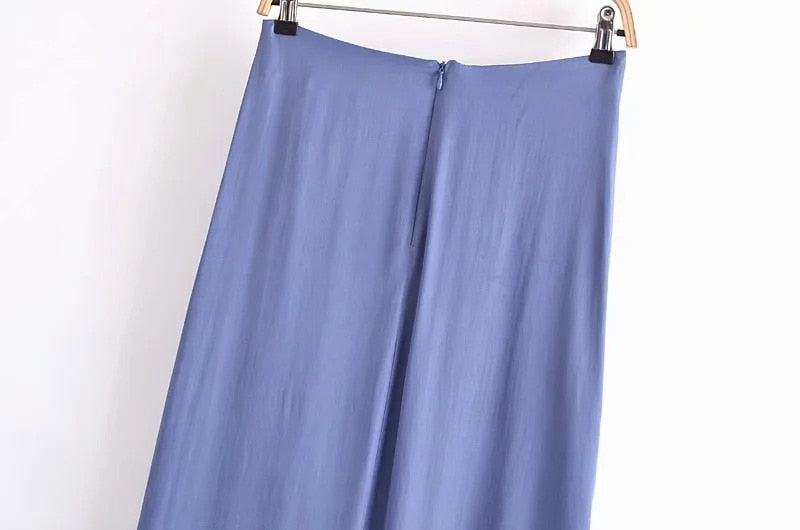 KNOTTED MIDI SKIRT