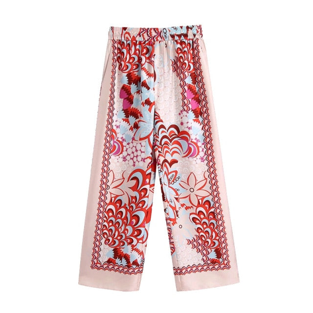 FLOWING PATCHWORK TROUSERS