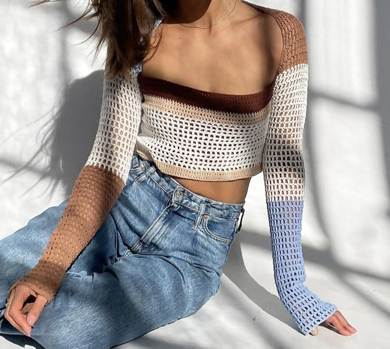 KNITTED LONG SLEEVE TOP