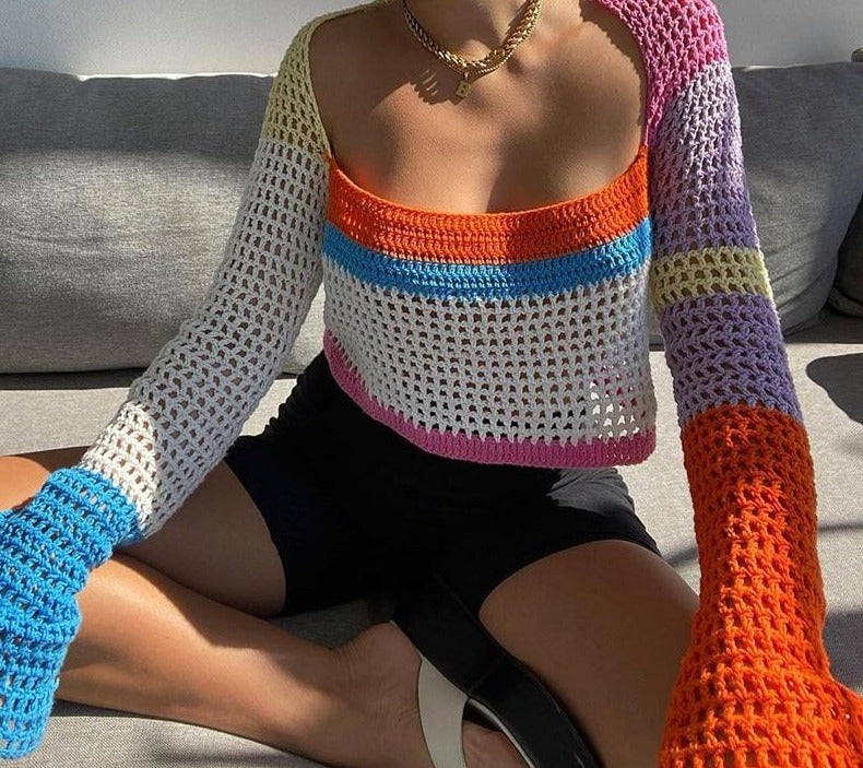 KNITTED LONG SLEEVE TOP