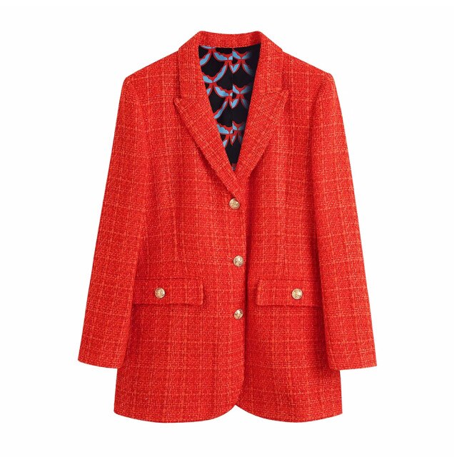 FITTED JACKET WITH PRINTED LINING
