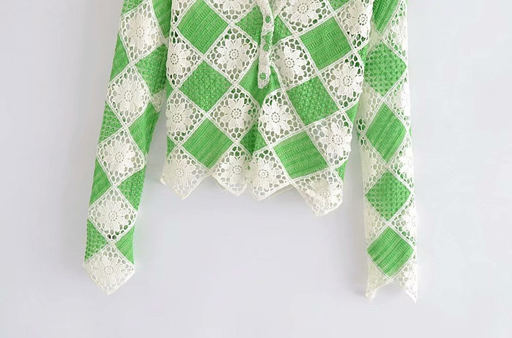 HOLLOW OUT CROCHET CARDIGAN