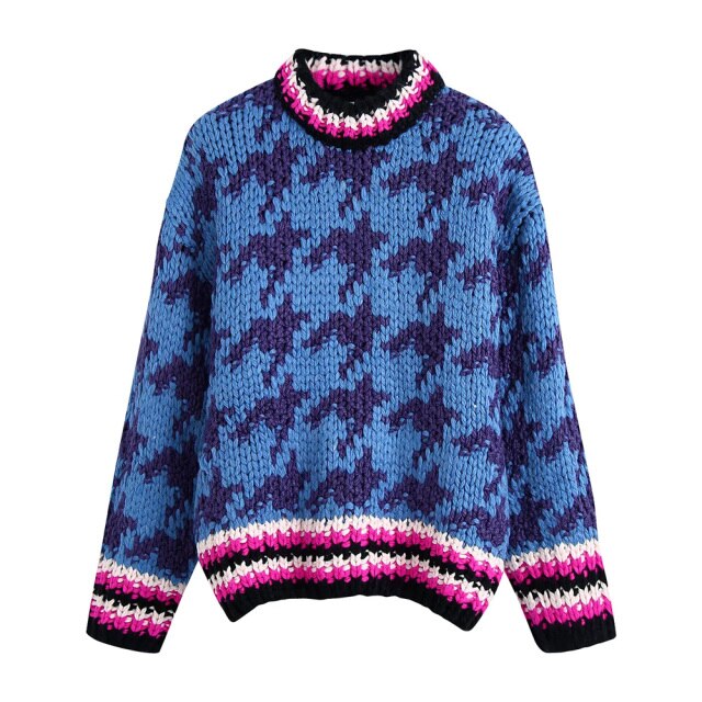LOOSE JACQUARD KNITTED SWEATER