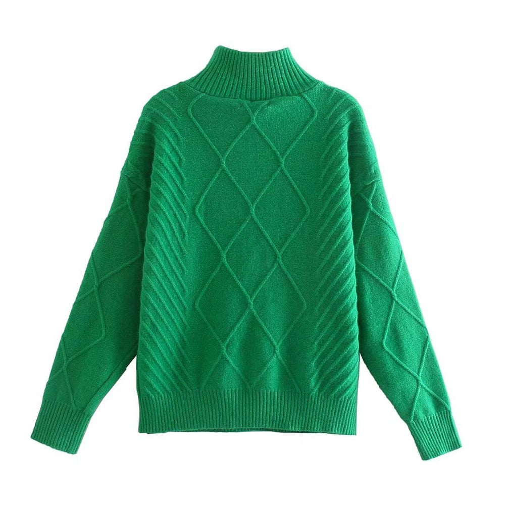 KNIT SWEATER WITH ZIP-UP