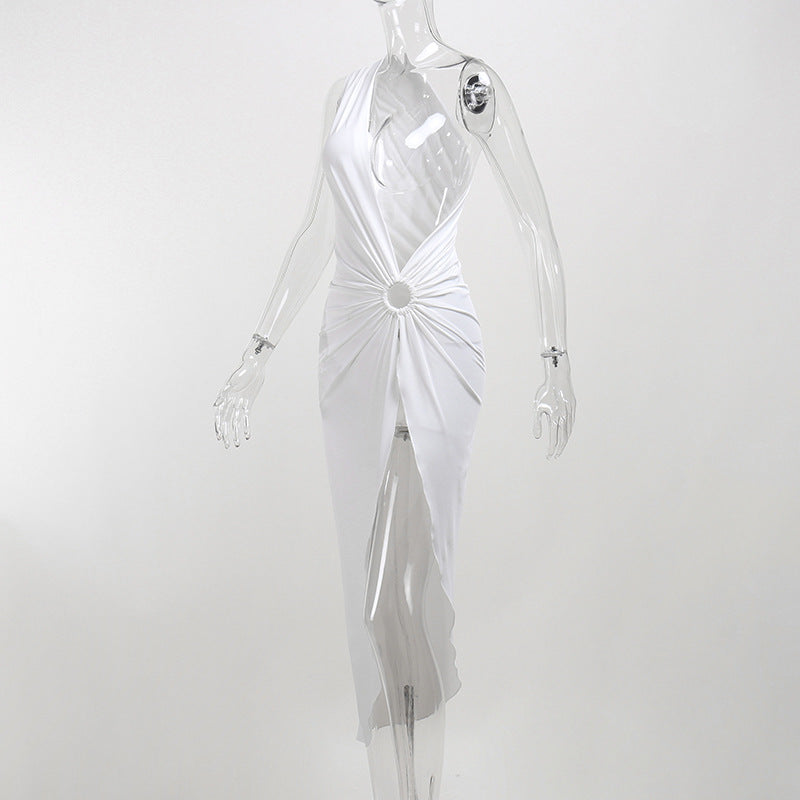 WHITE ONE SHOULDER DRESS